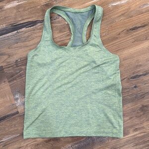 Lululemon Green Swiftly Tech Racerback Tank Top Waist Length size 6